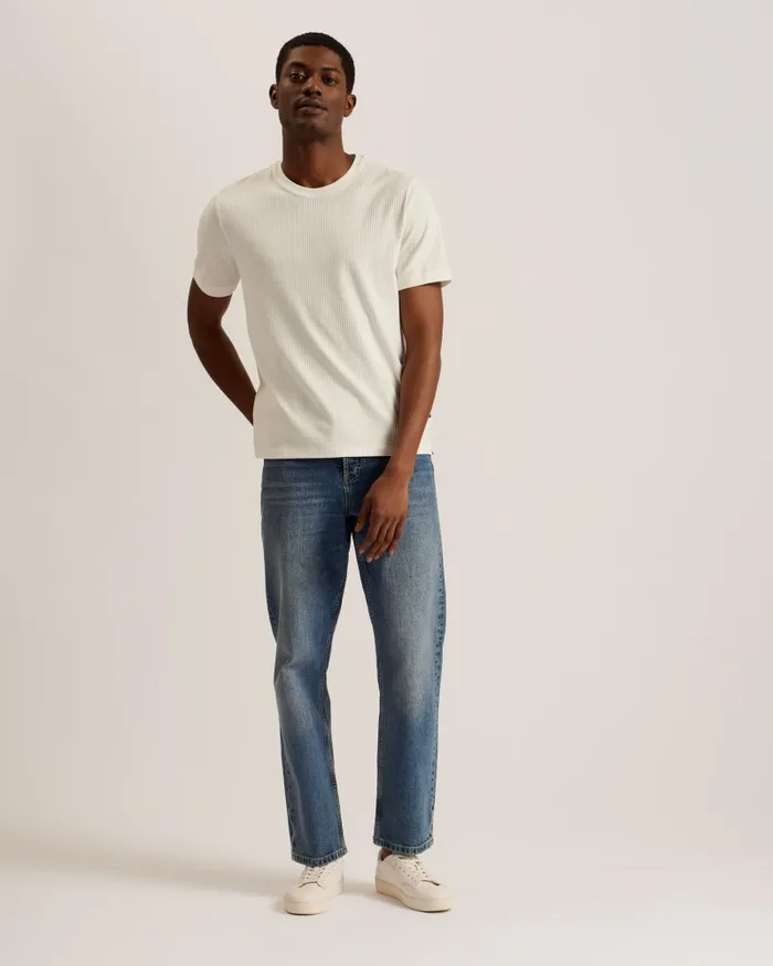 Men RAKES 8211 Textured Regular Fit TShirt White Ted Baker Tops Men RAKES 8211 Textured Regular Fit TShirt White Ted Baker Tops