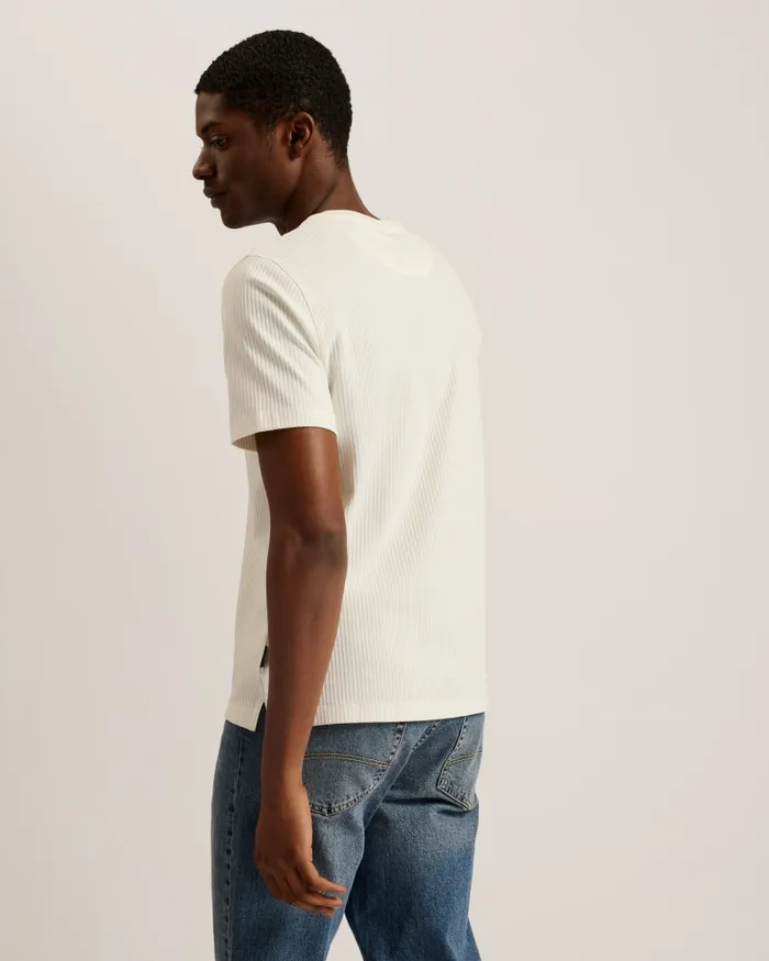 Men RAKES 8211 Textured Regular Fit TShirt White Ted Baker Tops Men RAKES 8211 Textured Regular Fit TShirt White Ted Baker Tops