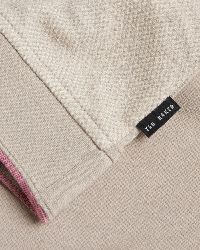 Men RAKET 8211 Textured Front Jumper Stone Ted Baker Tops