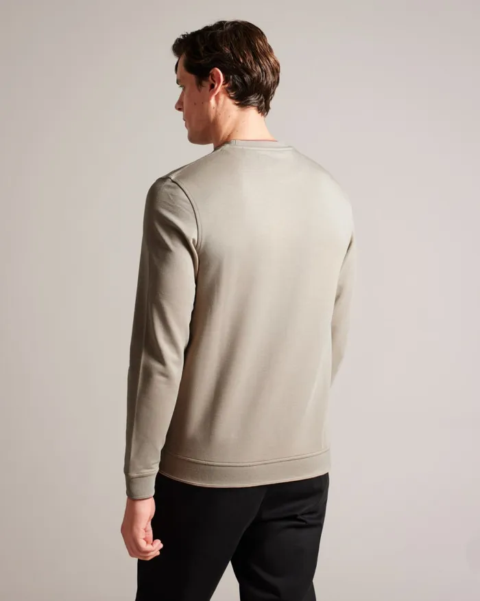 Men RAKET 8211 Textured Front Jumper Stone Ted Baker Tops