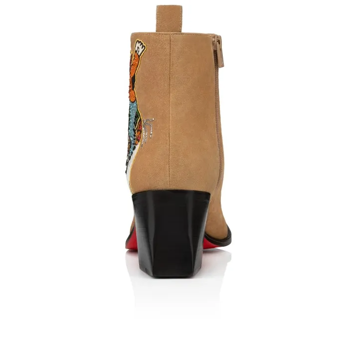 Men Rosalucky 70 Mm 8211 Boots 8211 Veau Velours Giddy Embroidered 8211 Lionne Christian Louboutin Boots