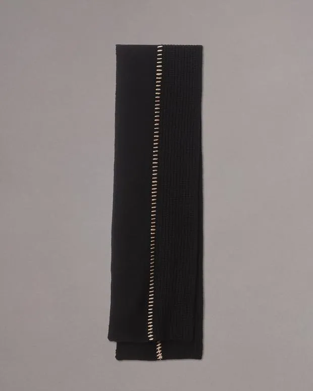 Men Scarves Rag and Bone Clarkson Wool Scarf Black