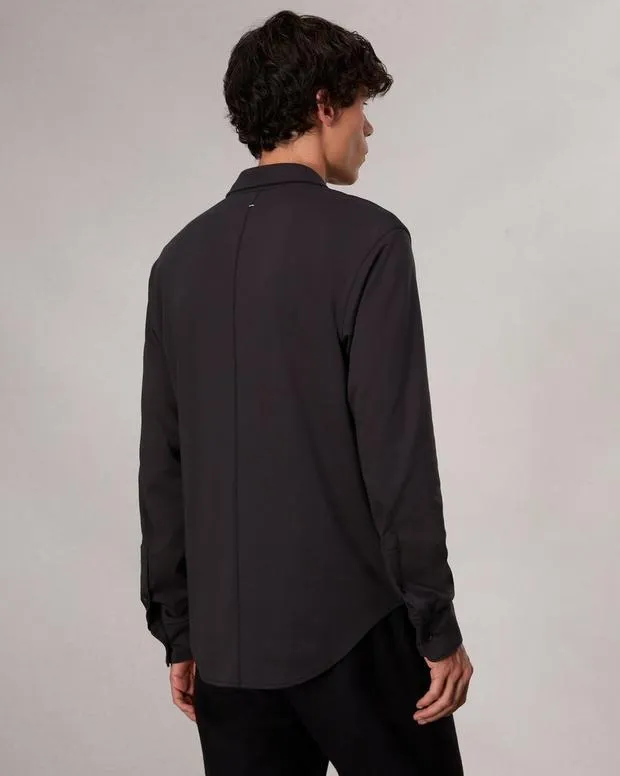 Men Shirts Rag and Bone Tomlin Cotton Shirt Black