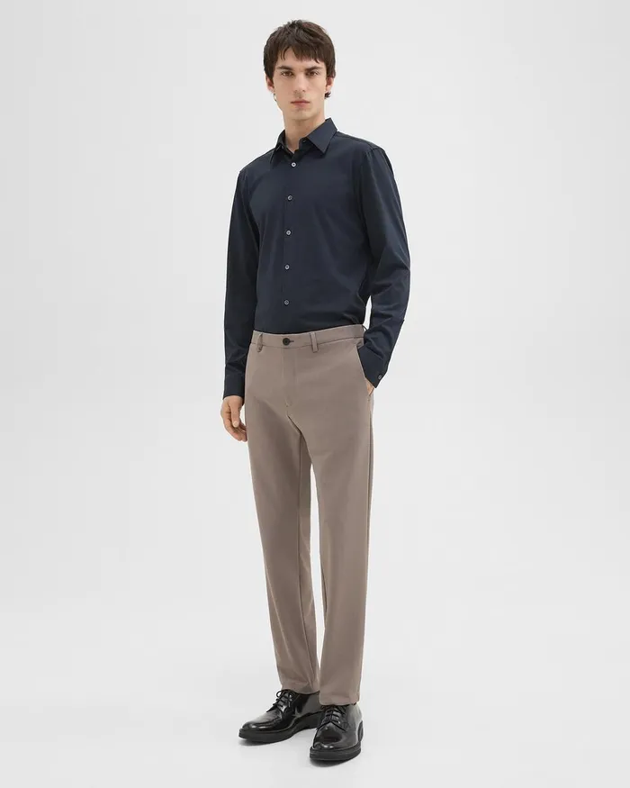 Men Shirts Theory Sylvain Shirt In Structure Knit Eclipse