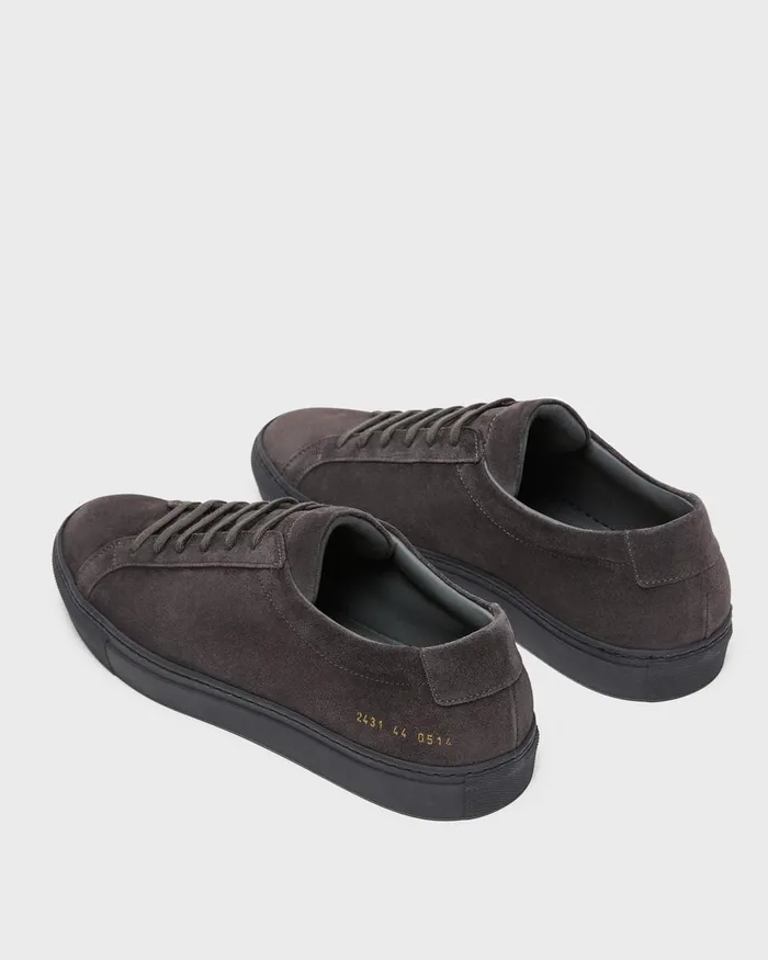 Men Shoes Theory Common Projects Original Achilles Sneakers Charcoal