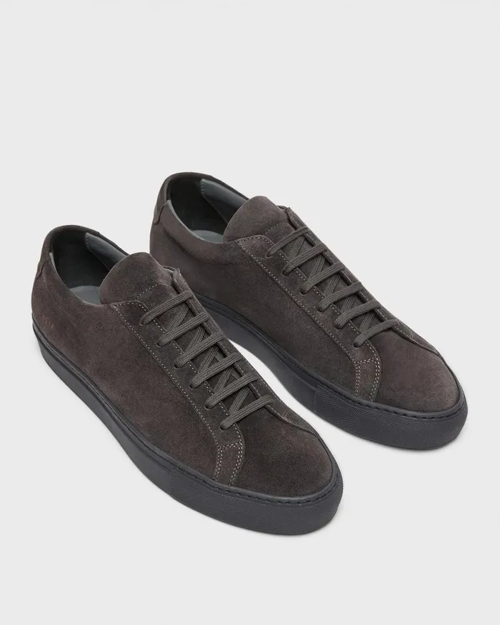 Men Shoes Theory Common Projects Original Achilles Sneakers Charcoal