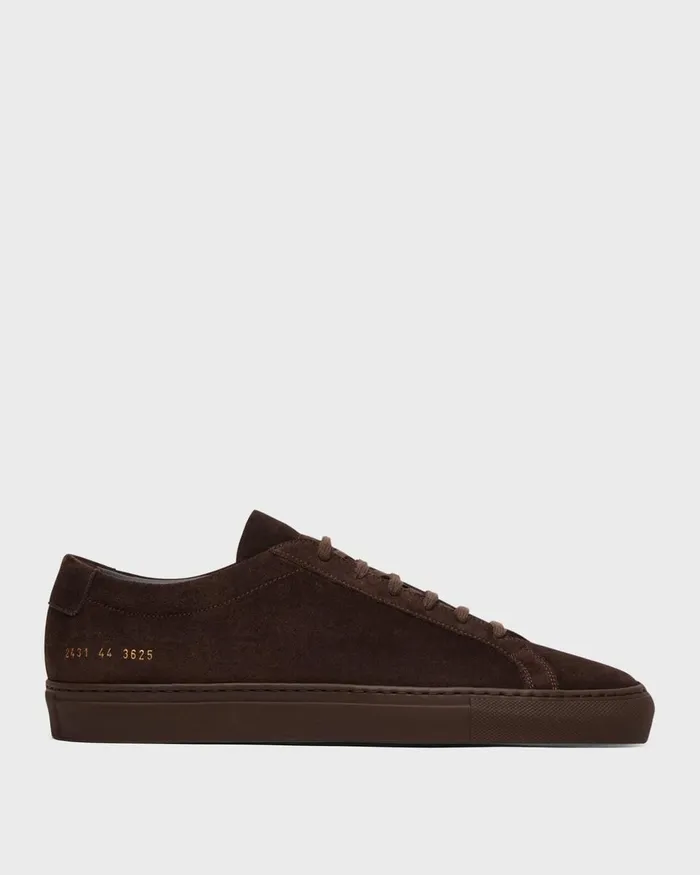 Men Shoes Theory Common Projects Original Achilles Sneakers Dark Brown