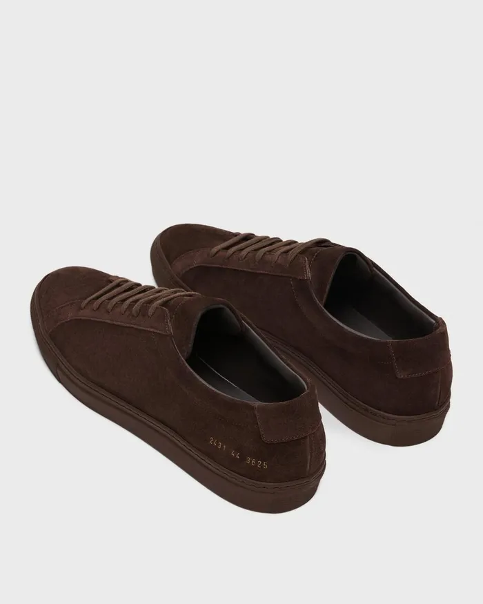 Men Shoes Theory Common Projects Original Achilles Sneakers Dark Brown