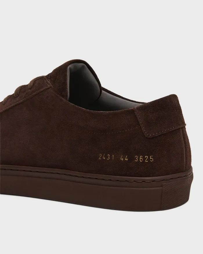 Men Shoes Theory Common Projects Original Achilles Sneakers Dark Brown