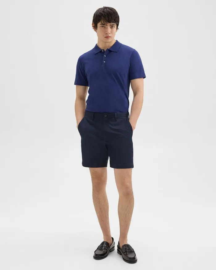 Men Shorts Theory Zaine 7rdquo Short In Organic Cotton Baltic