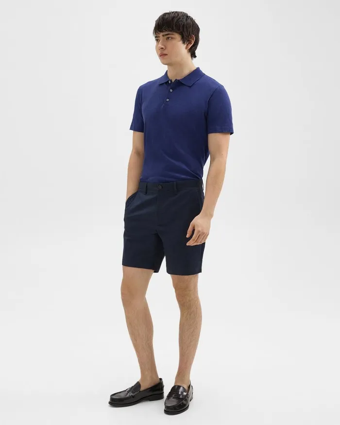 Men Shorts Theory Zaine 7rdquo Short In Organic Cotton Baltic