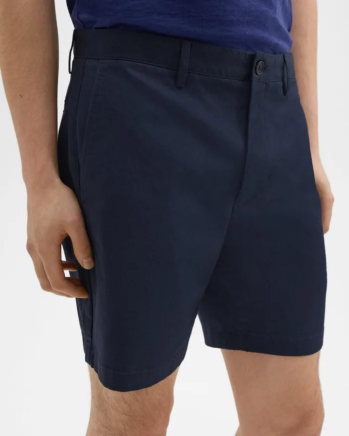 Men Shorts Theory Zaine 7rdquo Short In Organic Cotton Baltic