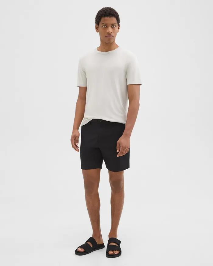 Men Shorts Theory Zaine Short In Stretch CottonBlend Black