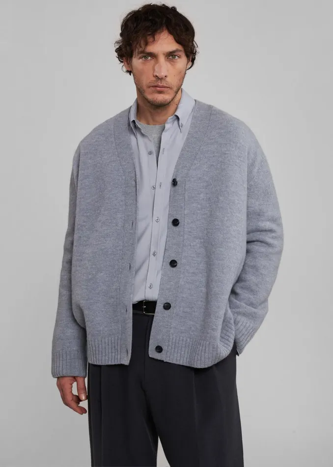 Men Sinclair Oxford Shirt 8211 Grey The Frankie Shop Tops