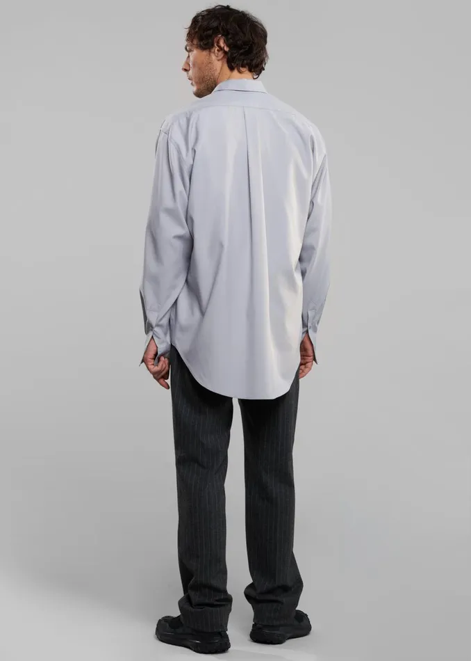 Men Sinclair Oxford Shirt 8211 Grey The Frankie Shop Tops