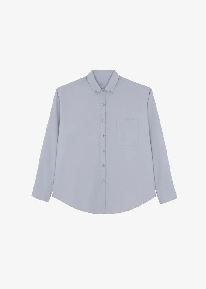 Men Sinclair Oxford Shirt 8211 Grey The Frankie Shop Tops