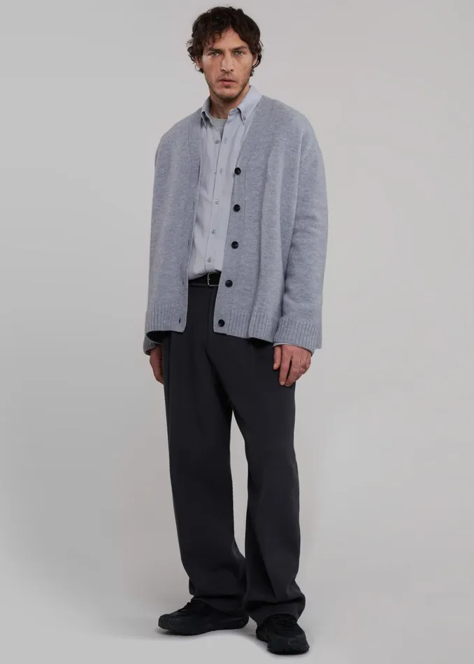 Men Sinclair Oxford Shirt 8211 Grey The Frankie Shop Tops