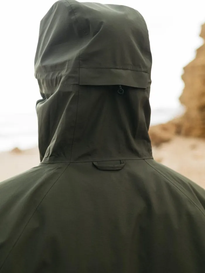 Men Skybird Waterproof Jacket Olive Finisterre Jackets Coats and Gilets