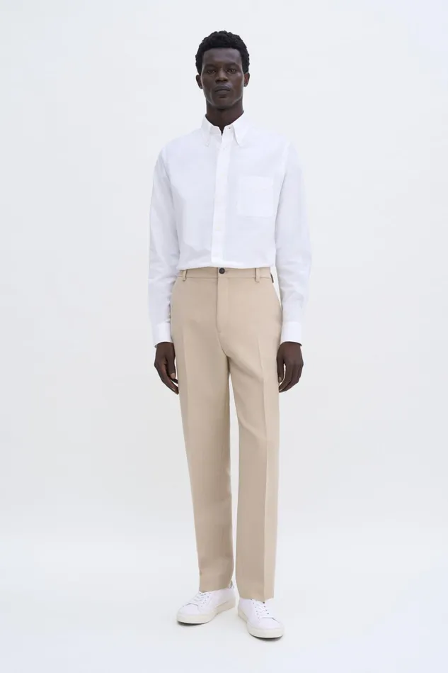 Men Slim Oxford Cotton Shirt White Filippa K Shirts