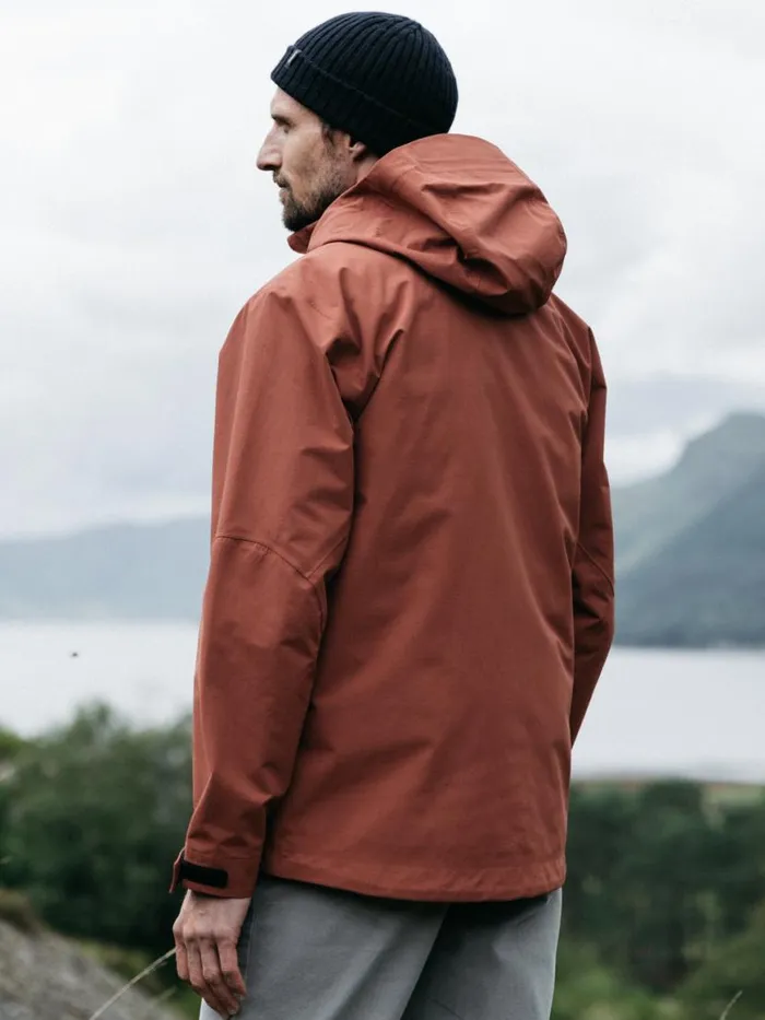 Men Stormbird Waterproof Jacket Dark Rosewood Finisterre Jackets Coats and Gilets