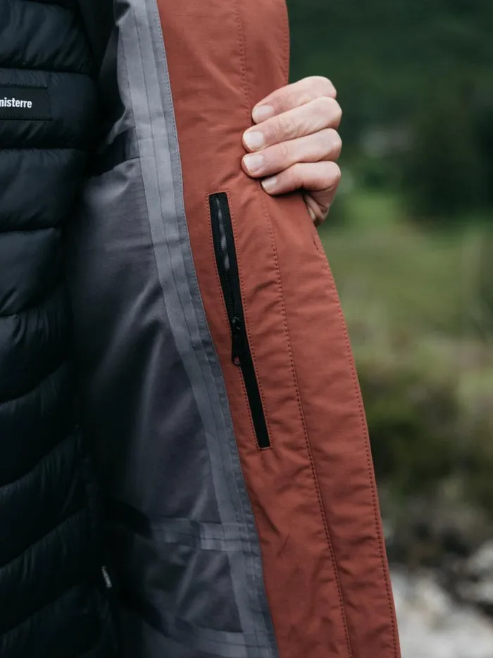 Men Stormbird Waterproof Jacket Dark Rosewood Finisterre Jackets Coats and Gilets