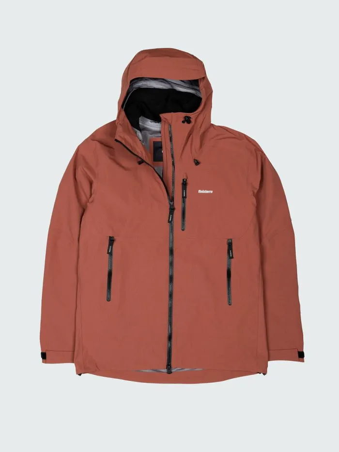 Men Stormbird Waterproof Jacket Dark Rosewood Finisterre Jackets Coats and Gilets