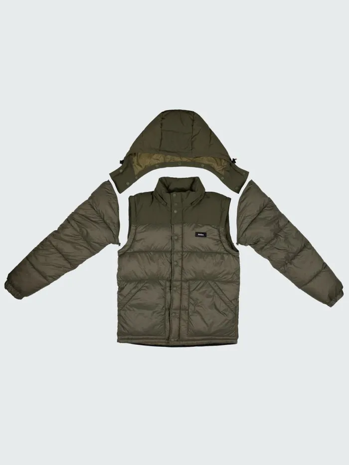 Men Stratos Modular Jacket Olive Finisterre Jackets Coats and Gilets