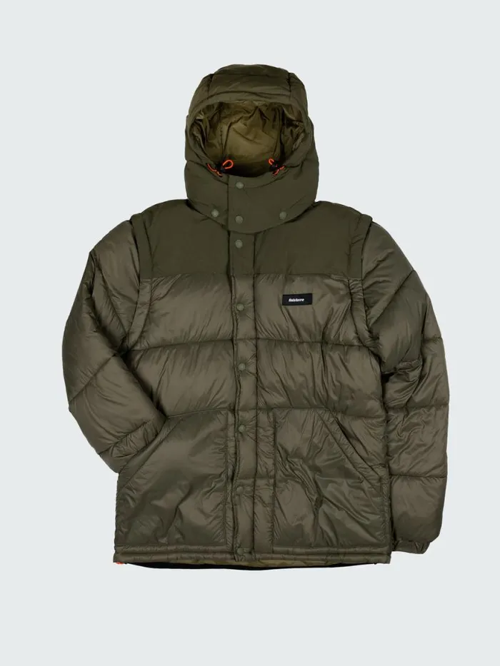 Men Stratos Modular Jacket Olive Finisterre Jackets Coats and Gilets
