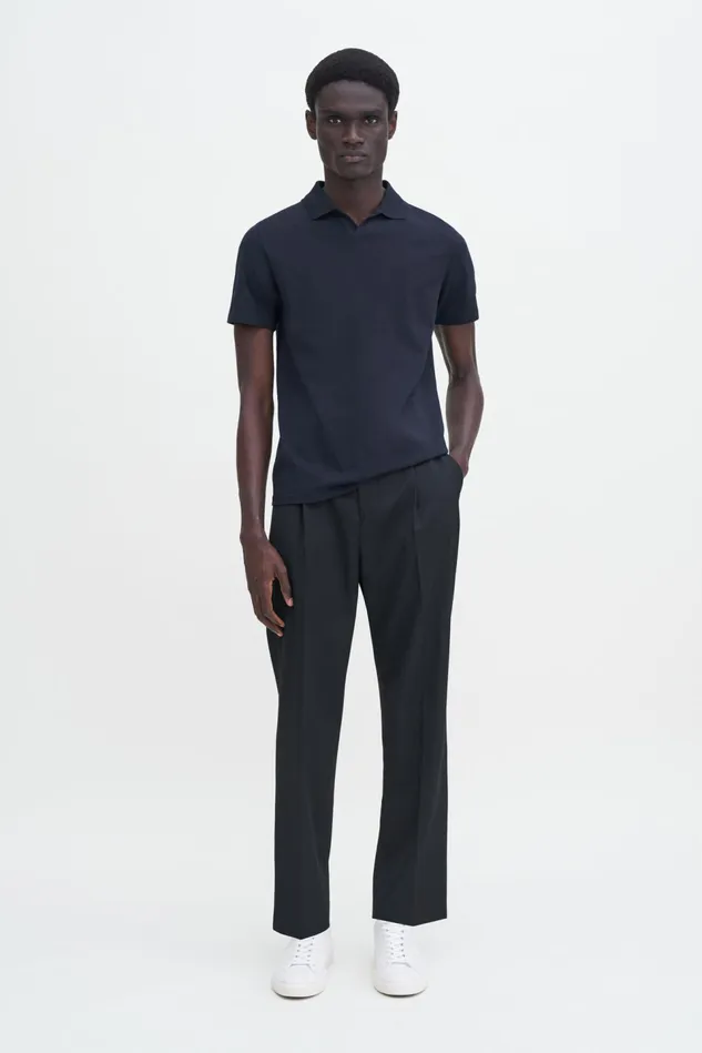 Men Stretch Cotton Polo TShirt Navy Filippa K TShirts