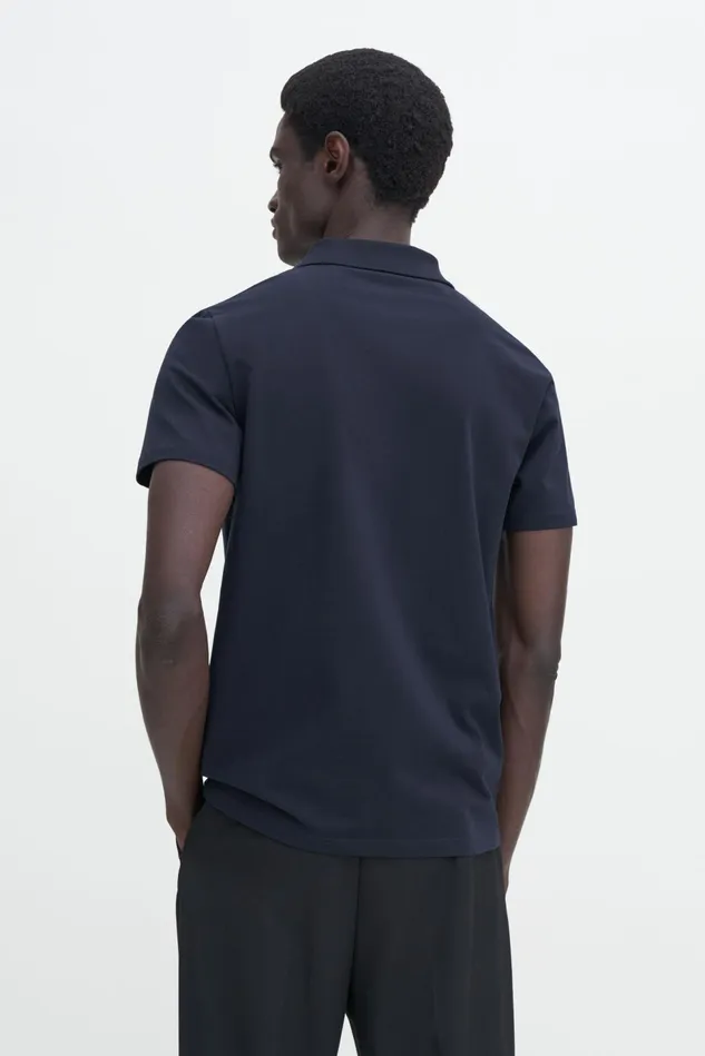 Men Stretch Cotton Polo TShirt Navy Filippa K TShirts
