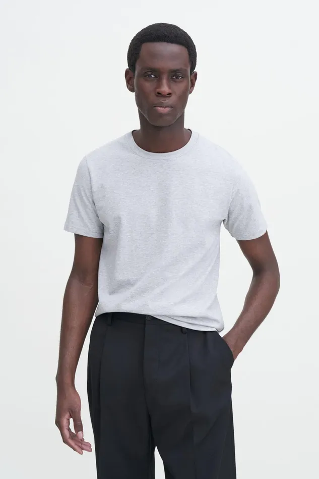 Men Stretch Cotton Tee Light Grey Melange Filippa K TShirts