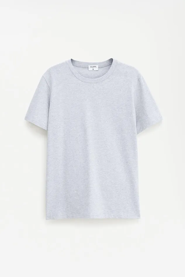 Men Stretch Cotton Tee Light Grey Melange Filippa K TShirts
