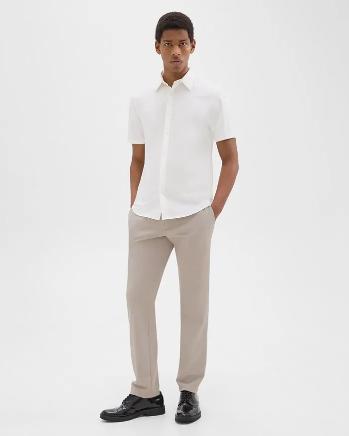 Men Suits Theory Zaine Pant In Precision Ponte Putty