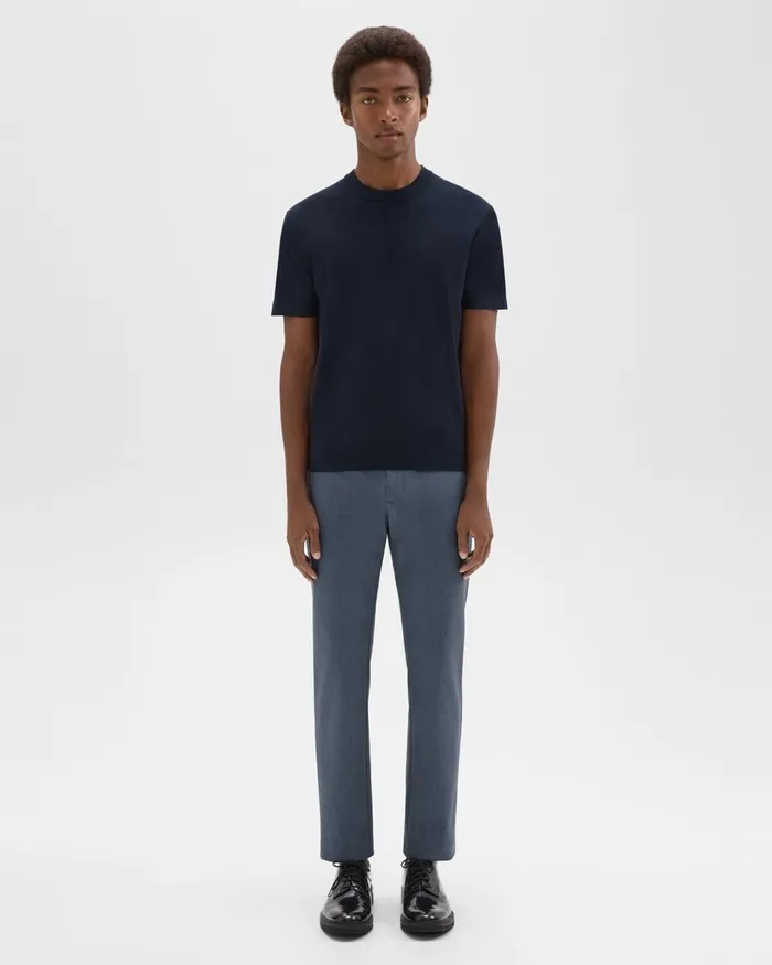 Men Suits Theory Zaine Pant In Printed Precision Ponte Dusty Blue Mel