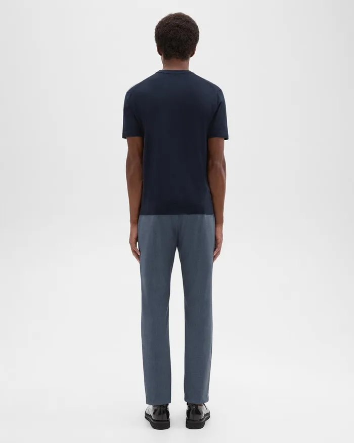 Men Suits Theory Zaine Pant In Printed Precision Ponte Dusty Blue Mel