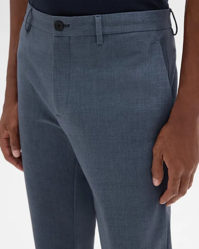 Men Suits Theory Zaine Pant In Printed Precision Ponte Dusty Blue Mel