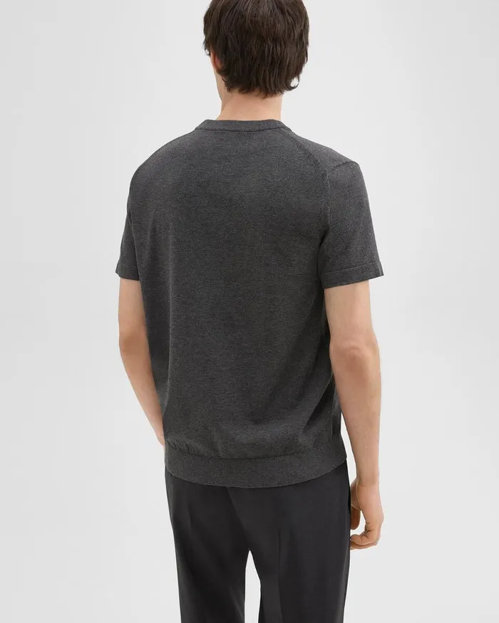 Men Sweaters Cardigans Theory Sarior Tee In Light Bilen Pestle Melange