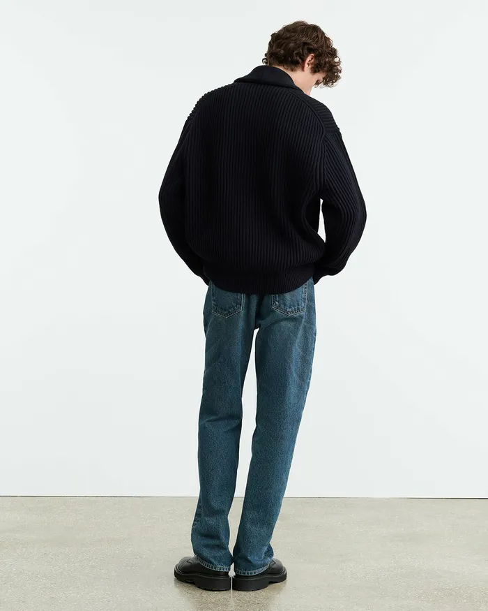 Men Sweaters Nili Lotan HAIDEN CARDIGAN Dark Navy