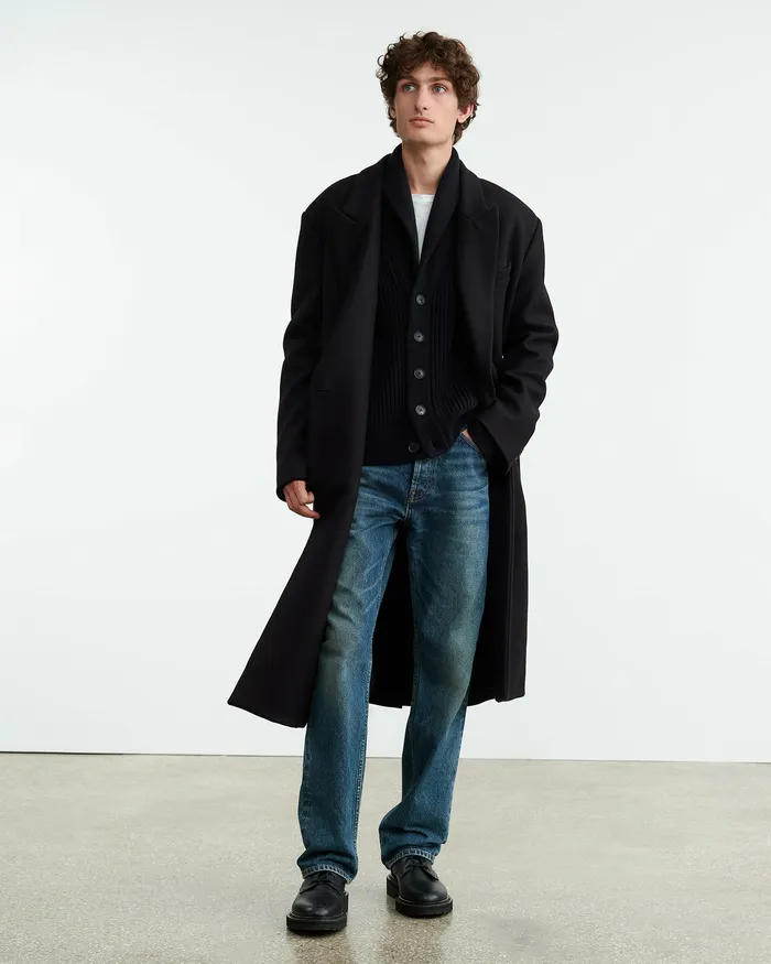 Men Sweaters Nili Lotan HAIDEN CARDIGAN Dark Navy