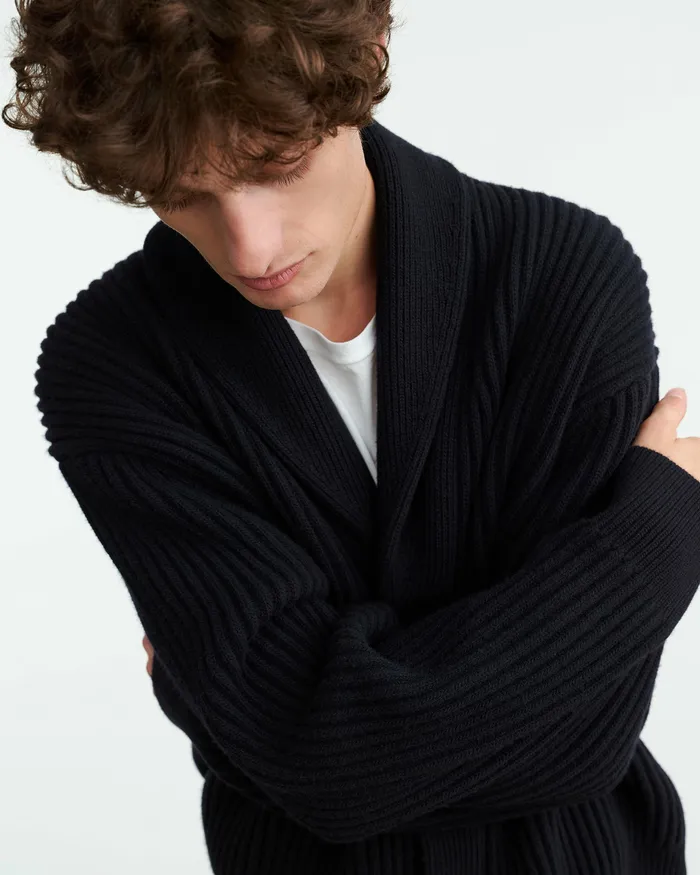 Men Sweaters Nili Lotan HAIDEN CARDIGAN Dark Navy