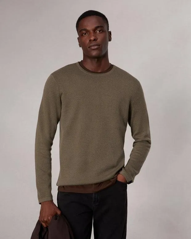 Men Sweaters Rag and Bone Bennet Crewneck Sweater Sage