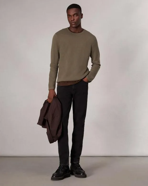Men Sweaters Rag and Bone Bennet Crewneck Sweater Sage