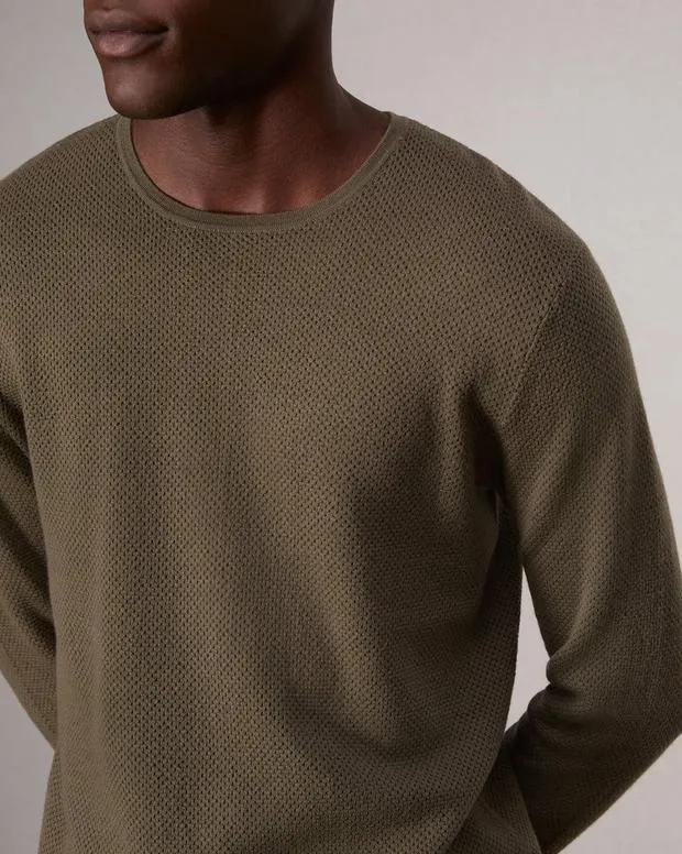 Men Sweaters Rag and Bone Bennet Crewneck Sweater Sage