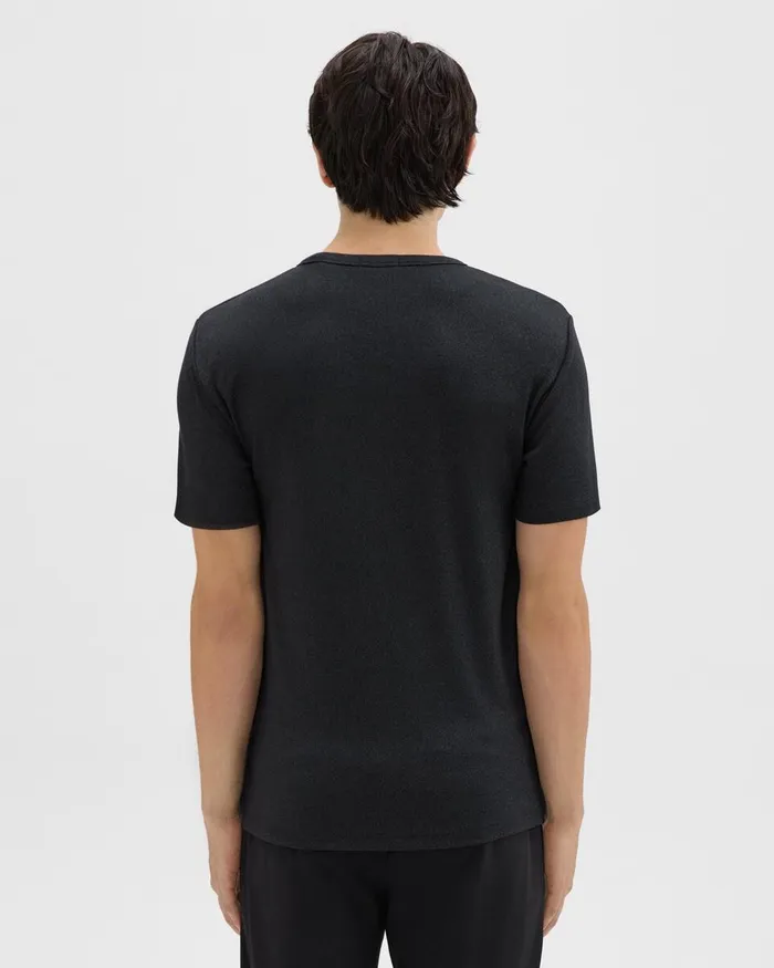 Men TShirts Polos Theory Essential Tee In Anemone Modal Jersey Black Multi