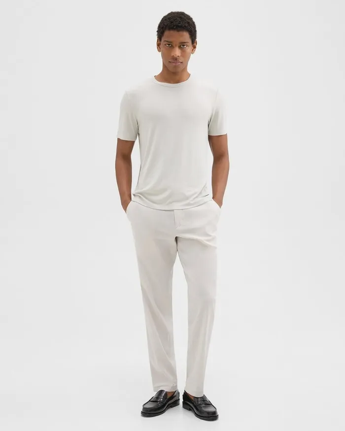 Men TShirts Polos Theory Essential Tee In Anemone Modal Jersey Limestone