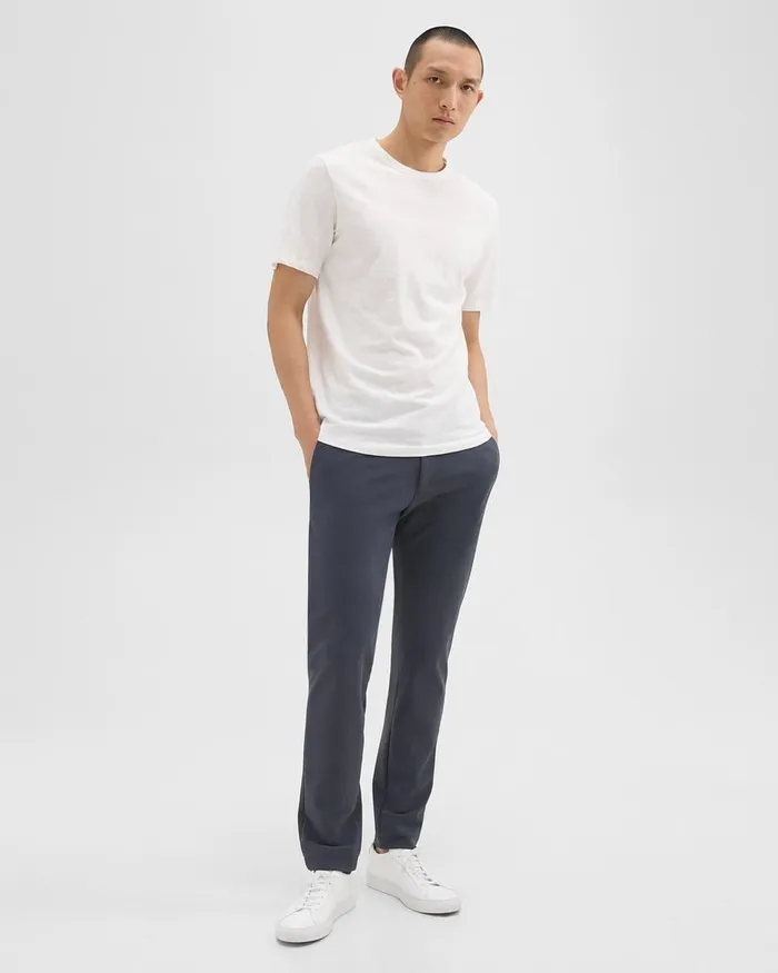 Men TShirts Polos Theory Essential Tee In Cosmos Slub Cotton White