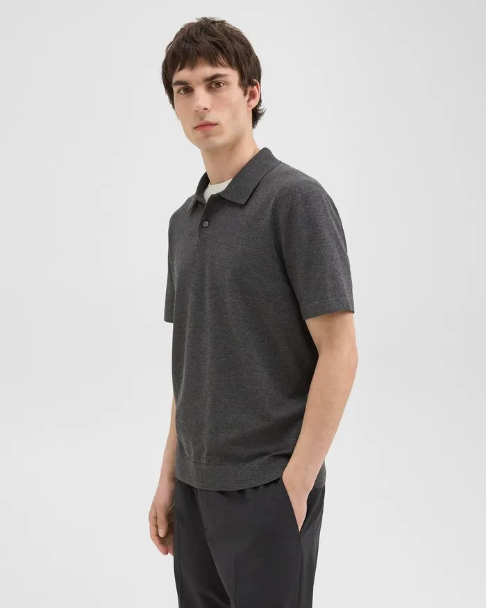 Men TShirts Polos Theory Goris Polo Shirt In Light Bilen Pestle Melange