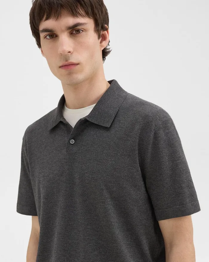 Men TShirts Polos Theory Goris Polo Shirt In Light Bilen Pestle Melange