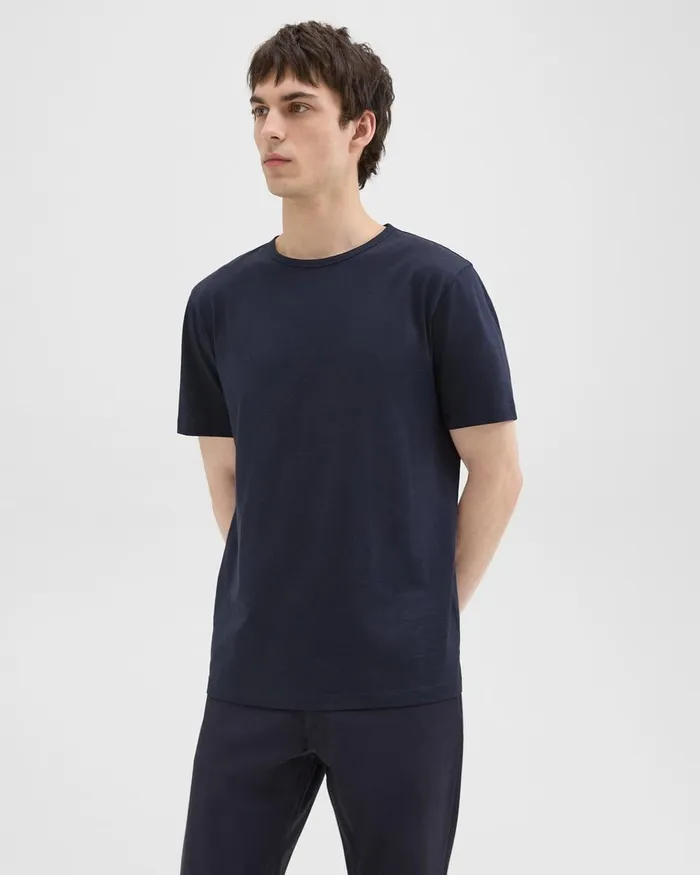 Men TShirts Polos Theory Precise Tee In Pima Cotton Jersey Eclipse