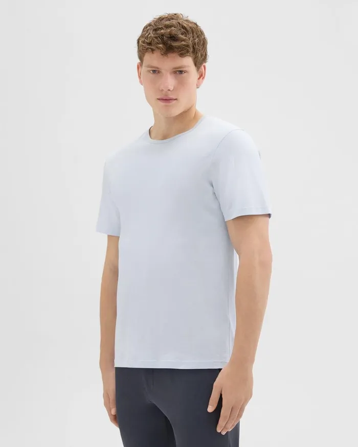 Men TShirts Polos Theory Precise Tee In Pima Cotton Jersey Skylight